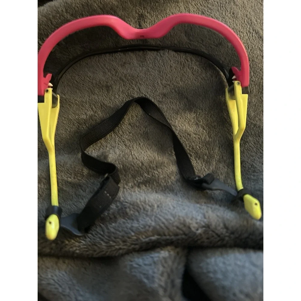 Rare Vintage 1980s Alpina Swing S Neon Pink Yellow Shield Sunglasses W Germany
